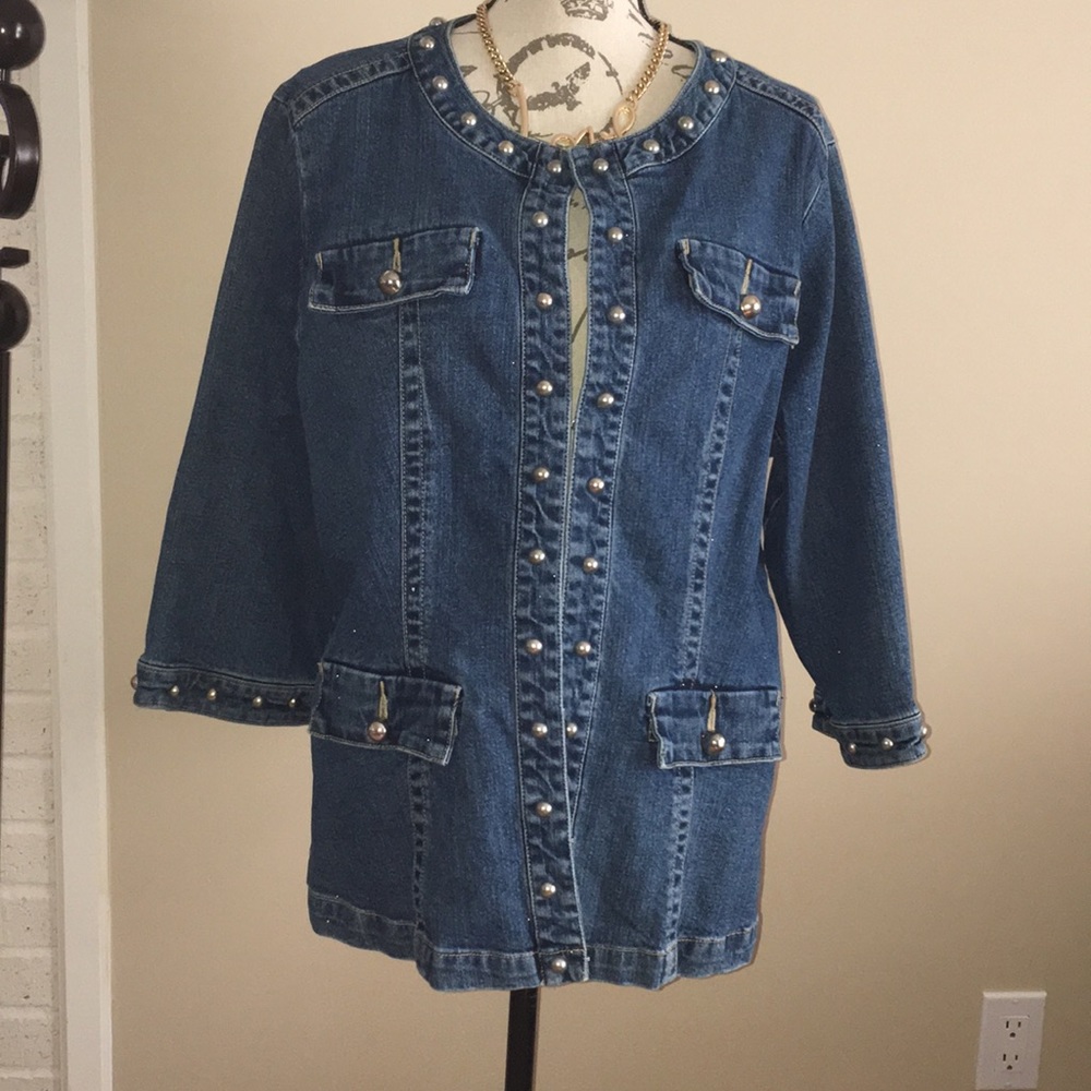 🌷 VINTAGE AMX | STUDDED JEAN JACKET